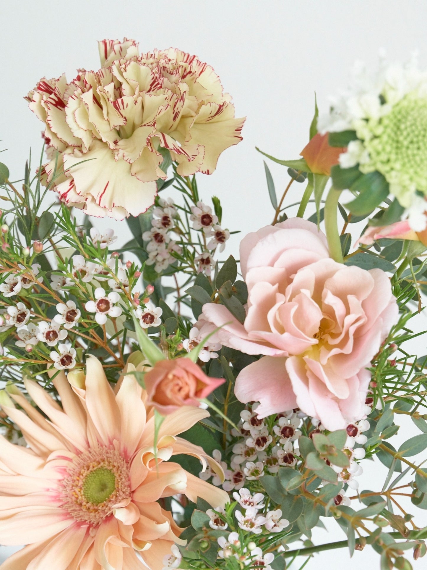 【mother's day】花束Sと花瓶(クリア)のセット【5/8(金)着指定】