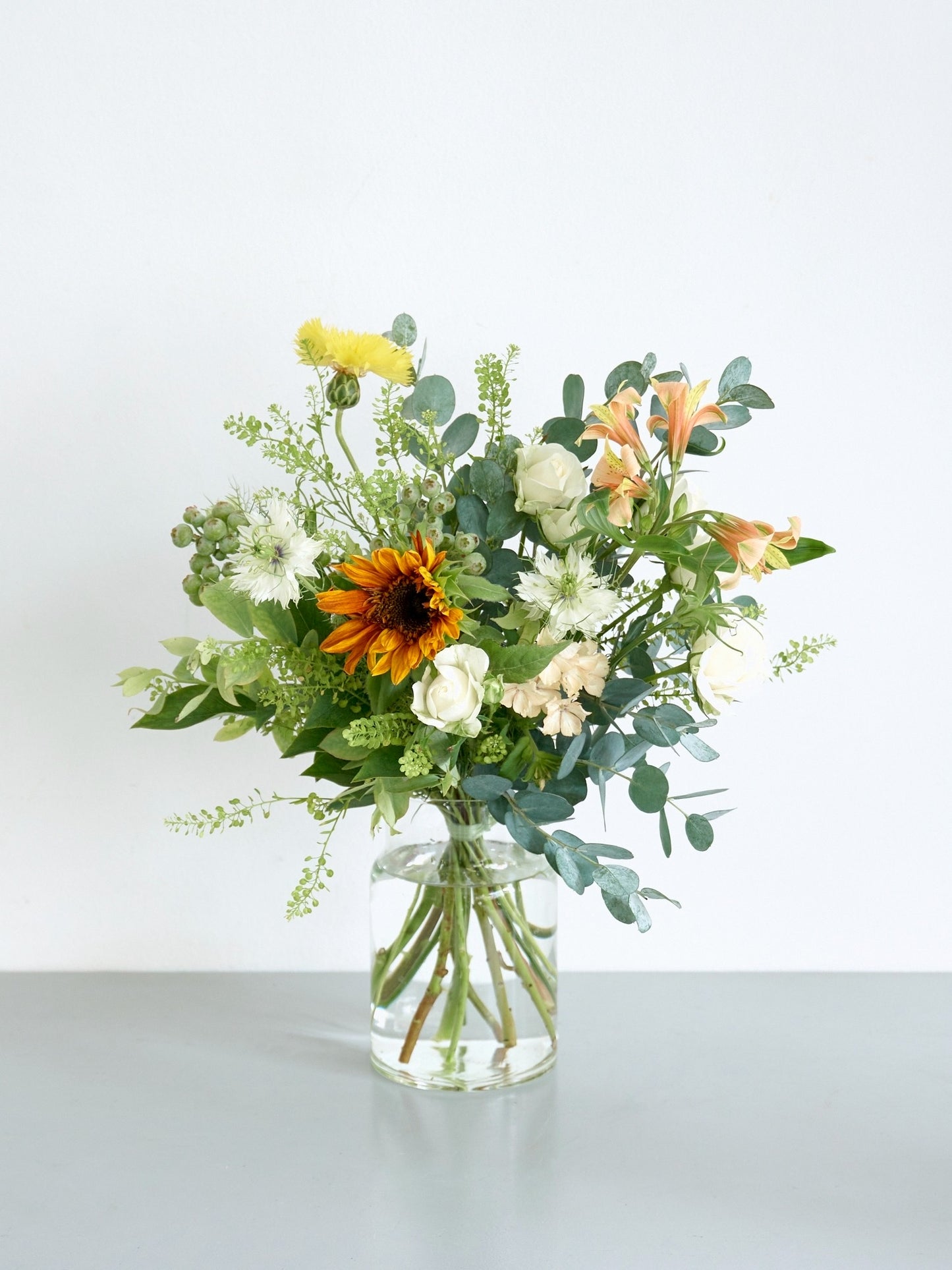 Fresh flower delivery花束Sと花瓶のセット "summer ver."