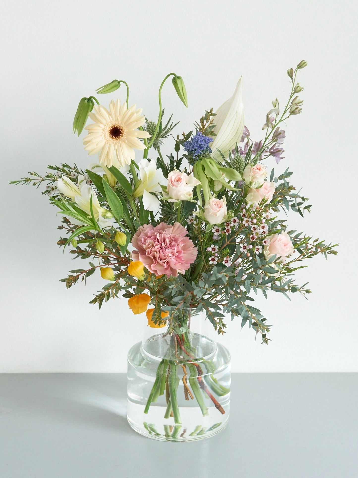 【mother's day】花束Mと花瓶のセット【5/10(日)着指定】