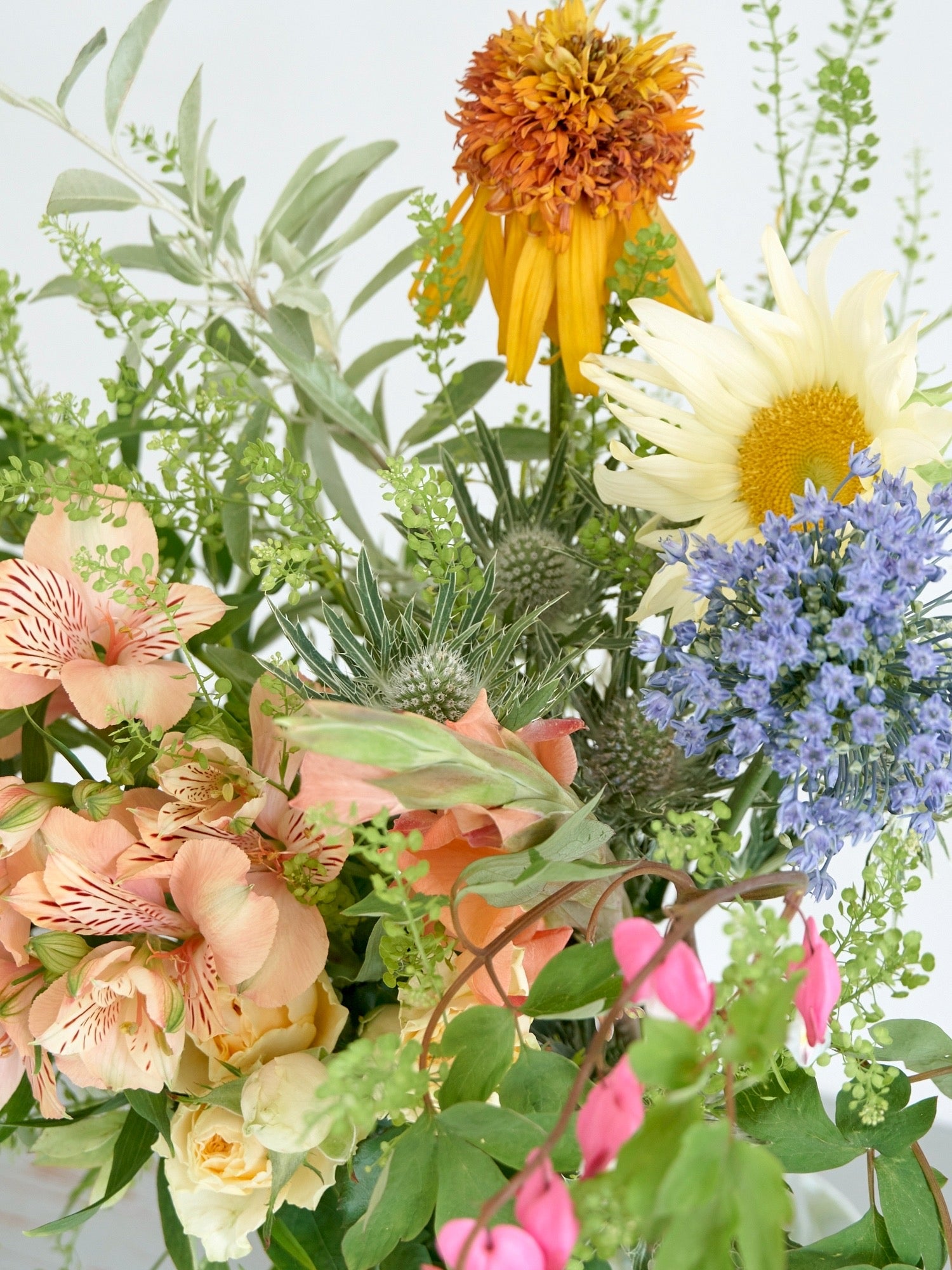 Fresh flower delivery花束Mと花瓶のセット 