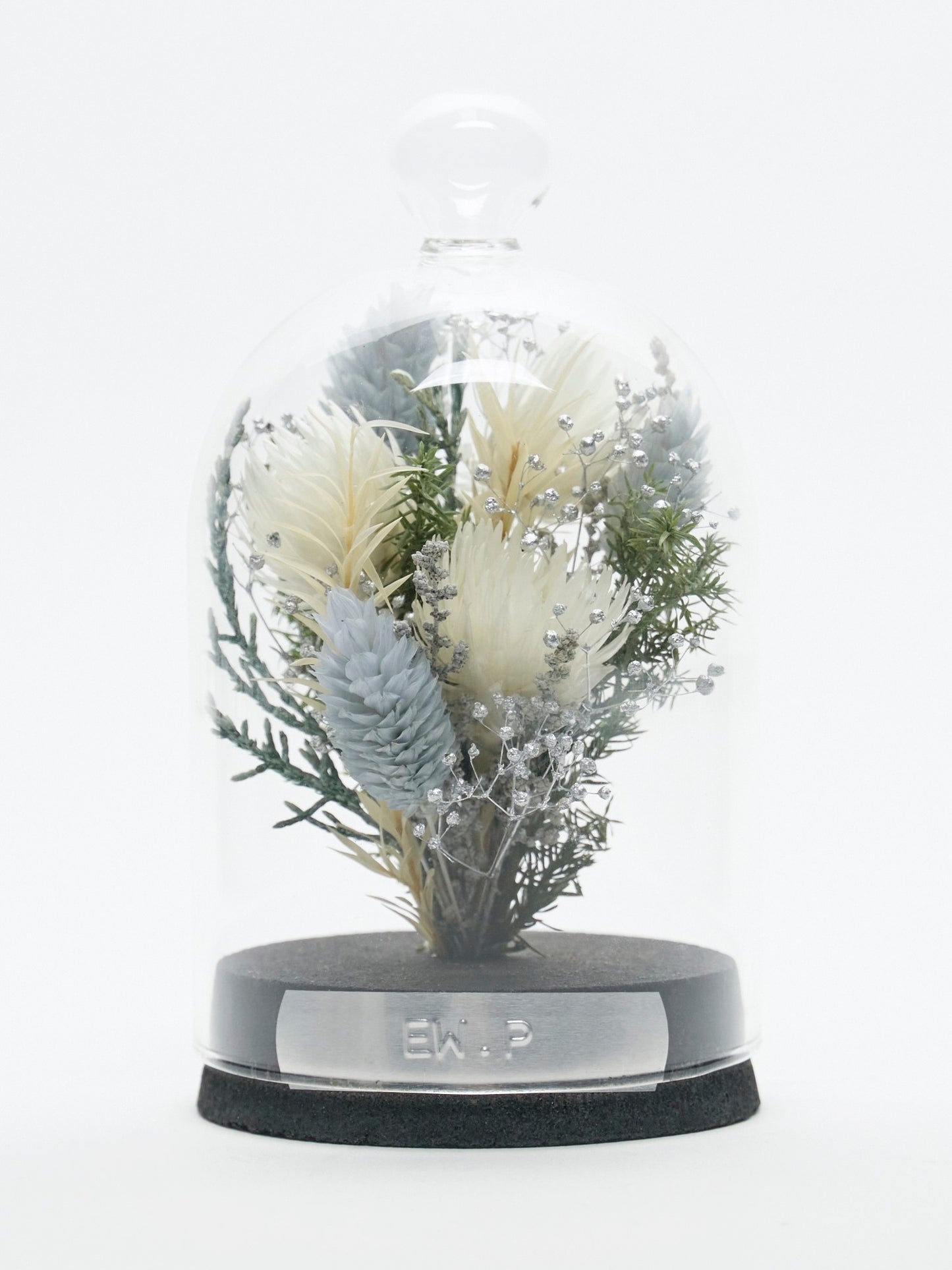 bouquet specimen dome arrangement