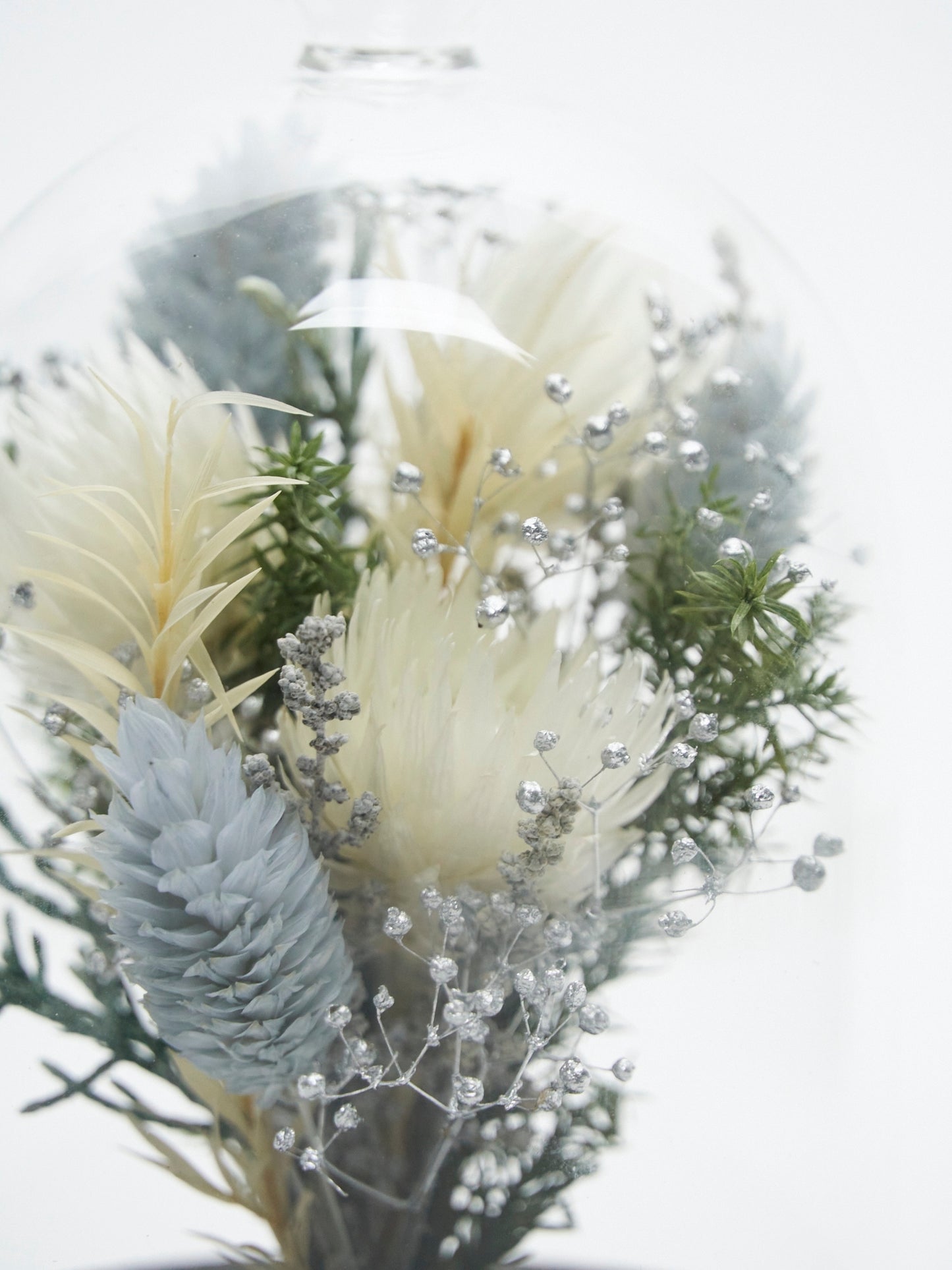 bouquet specimen dome arrangement