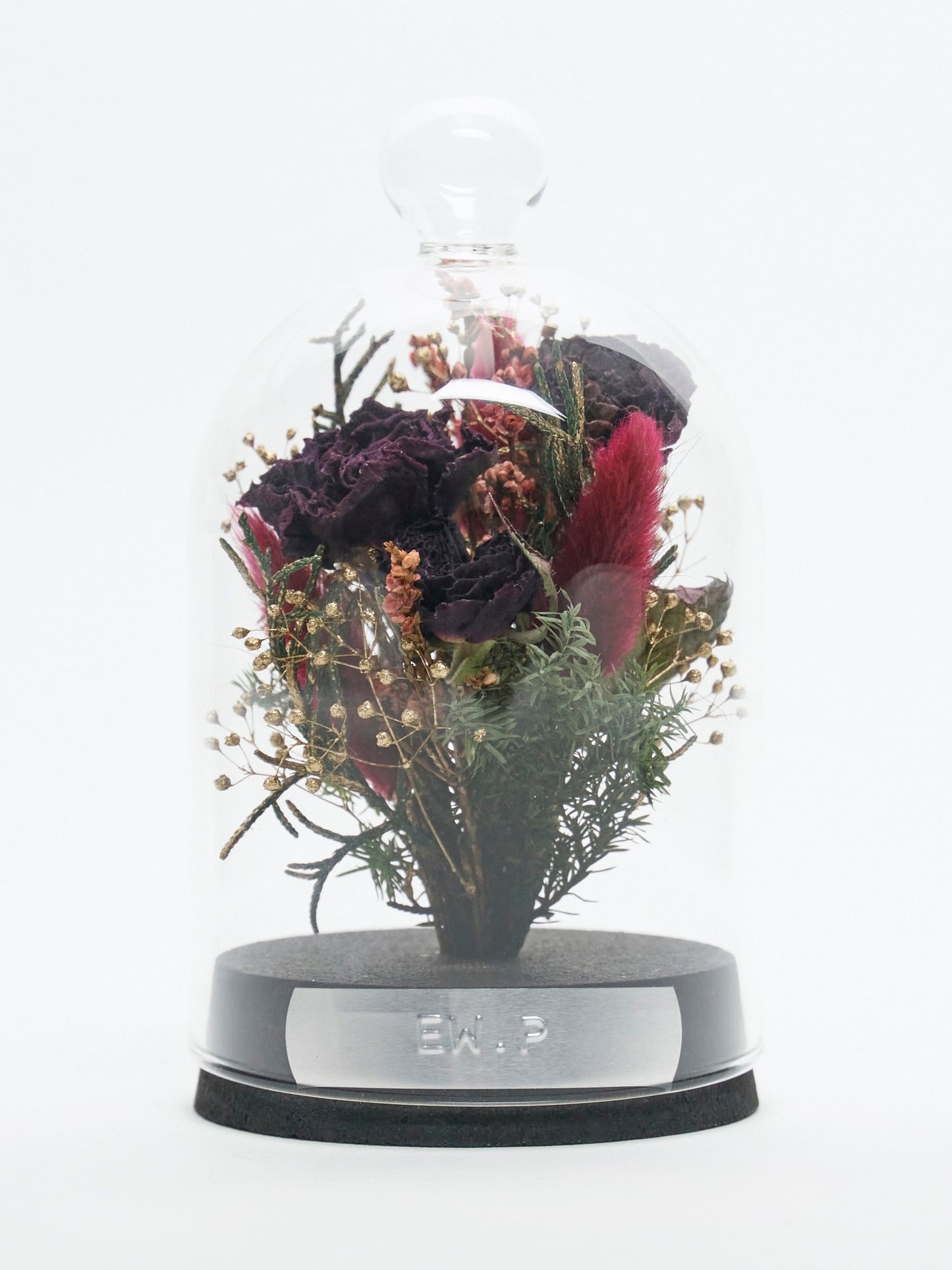 bouquet specimen dome arrangement