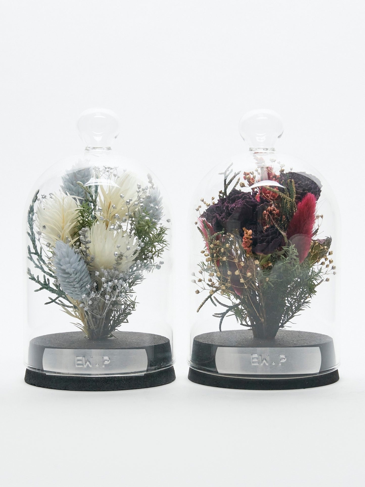 bouquet specimen dome arrangement