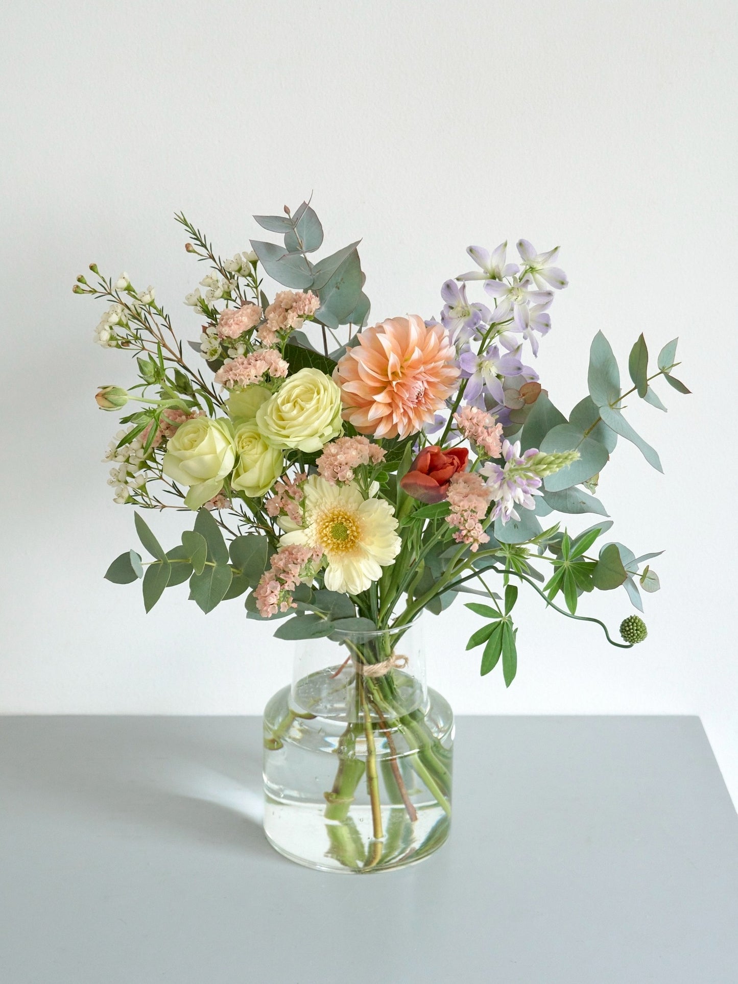 Fresh flower delivery花束Mと花瓶のセット "spring ver."