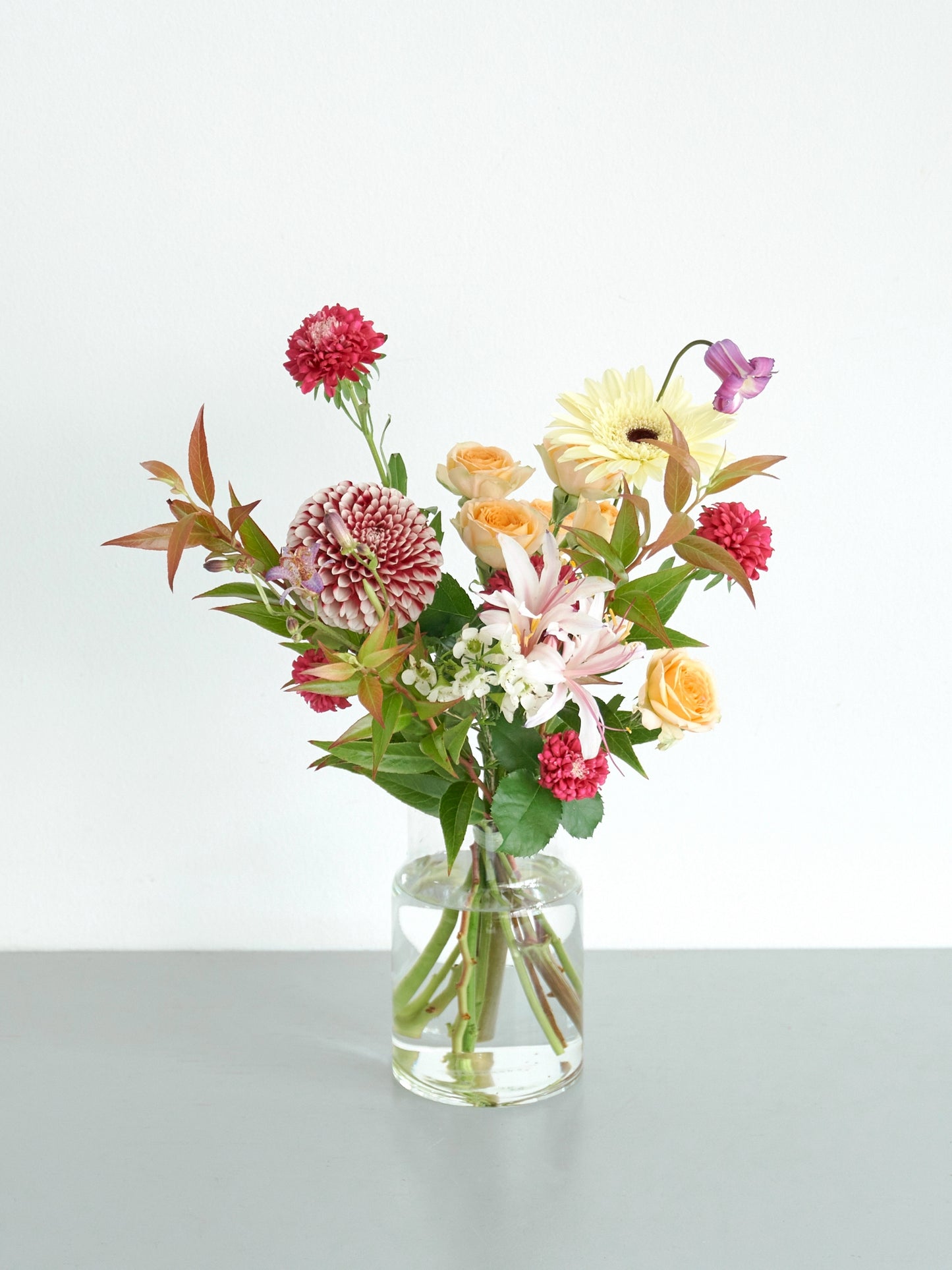 Fresh flower delivery花束Sと花瓶のセット "autumn ver."